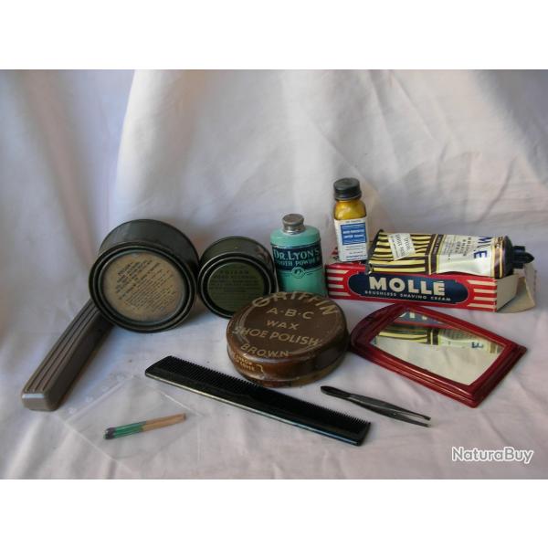 WW2 US LOT DE 11 LMENTS D'HYGINE/DIVERS DU SOLDAT MILITAIRE AMRICAIN ( 39-45 ) LOT 10