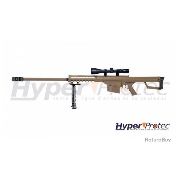 Pack Rplique airsoft fusil sniper G31C Barrett M82 toute quipe - Tan