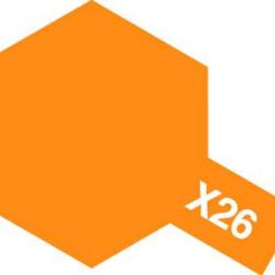 Peinture acrylique X26 Orange translucide en pot de 10 ml | Tamiya (0000 1005) - Maquette