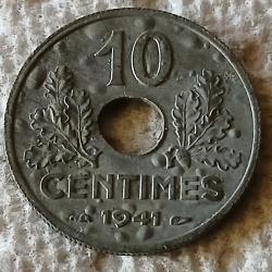 10 centimes fer G Modules 1941 " bullée "