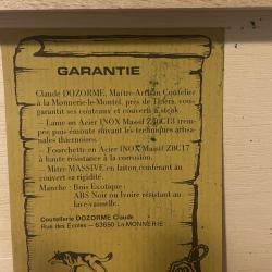 Coffret de 6 couteaux Laguiole Claude Dozorme - Manche bois exotique
