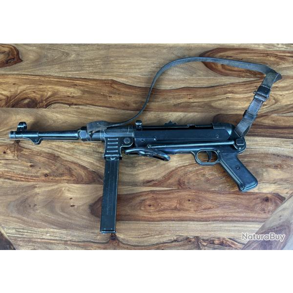 MP40 - Rplique Denix customiss avec sangle d'poque ww2