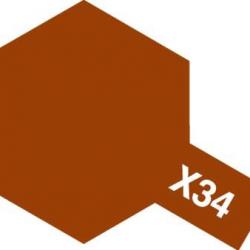 Peinture X34 Brun métal brillant 10 ml | Tamiya (0000 1271) - Maquette à monter