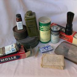 WW2 US LOT DE 12 ÉLÉMENTS D'HYGIÈNE/DIVERS DU SOLDAT MILITAIRE AMÉRICAIN ( 39-45 ) LOT 13