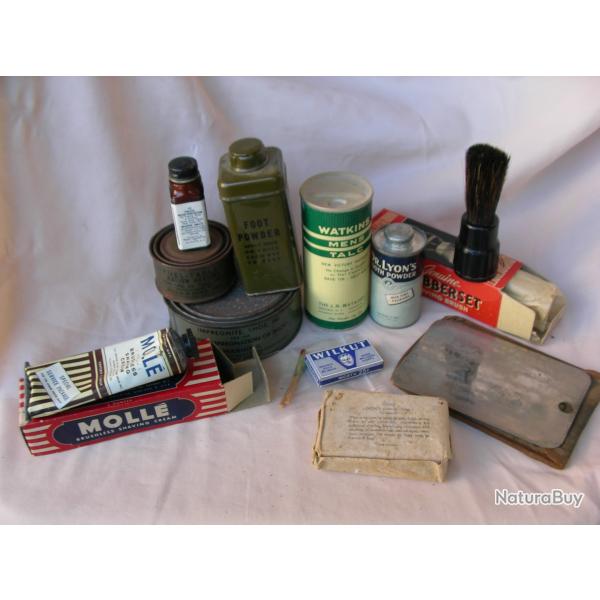 WW2 US LOT DE 12 LMENTS D'HYGINE/DIVERS DU SOLDAT MILITAIRE AMRICAIN ( 39-45 ) LOT 13