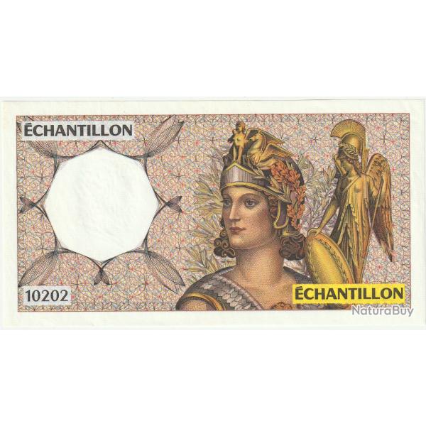 France BILLET SUPERBE BILLET ECHANTILLON ATHENA 200 Francs Montesquieu
