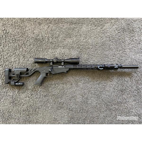PACK Carabine RUGER Precision Rimfire Calibre 22 Lr ( + Lunette + silencieux + bipied + monopode)