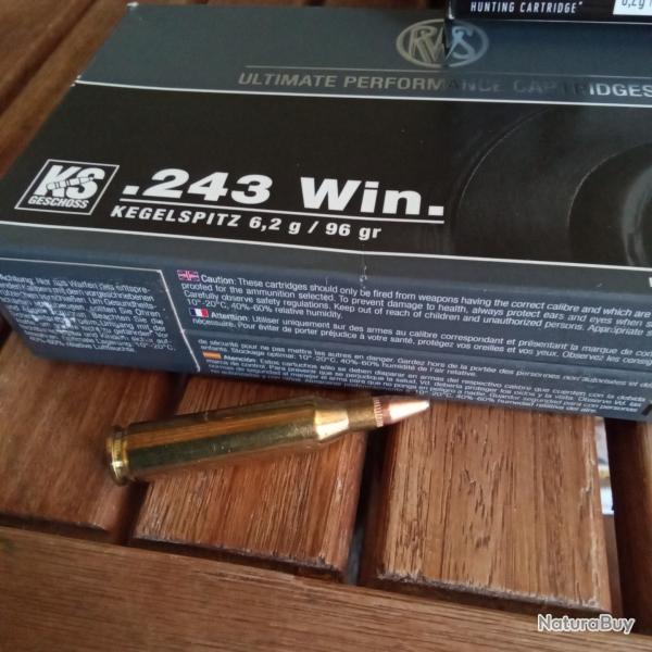 60 munitions RWS 243 WIN