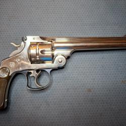 Superbe Revolver Smith & Wesson First Model Double Action 44 Russian 6 pouces nickelé