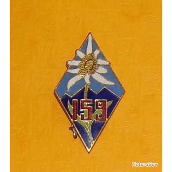 159 R.I.A, dos lisse, marqu en relief et en V, ciel bleu fonc , Rgiment d'Infanterie Alpine, los