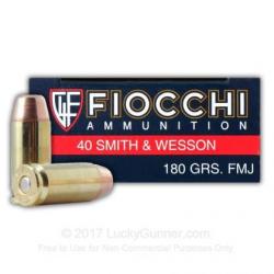 Munitions 40 S&W Fiocchi FMJ 180 grains