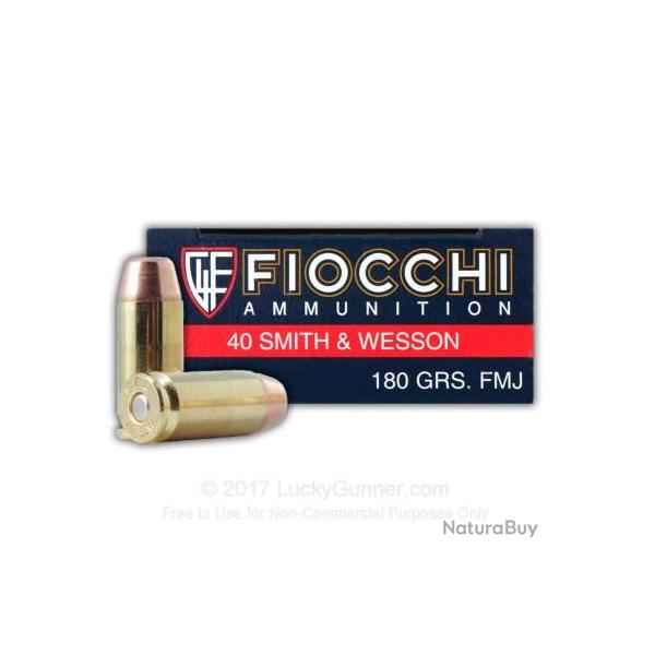 Munitions 40 S&W Fiocchi FMJ 180 grains
