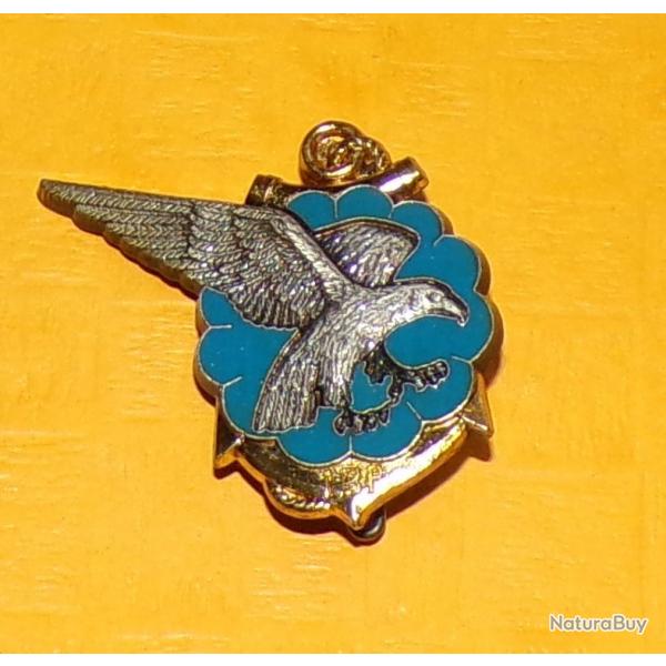 1 Brigade Parachutiste, coupole bleu clair, pastille oblongue, aigle argent sur coupole de parachu