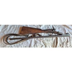 Fusil pliant de Braconnier 1 coup a broche Calibre 20. Très bon état d'origine.