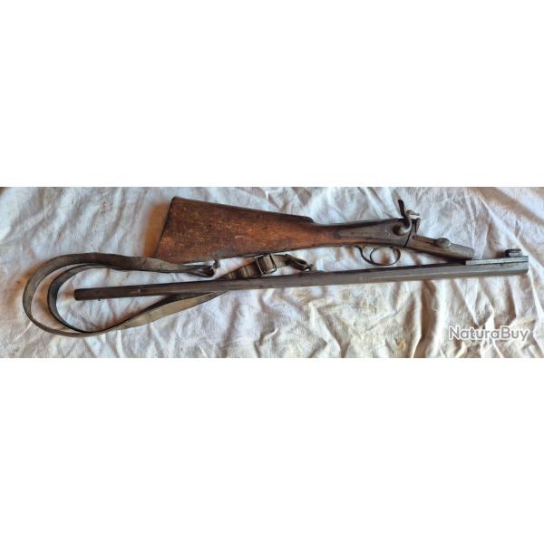 Fusil pliant de Braconnier 1 coup a broche Calibre 20. Trs bon tat d'origine.
