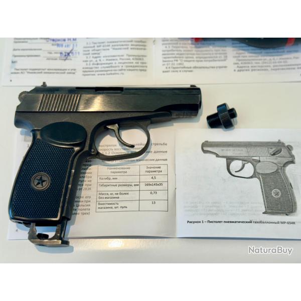 Baikal Makarov MP654K-59 GEN5 strictement limit300 Ex. filetage silencieux calibre 4,5 mm BB (P18)