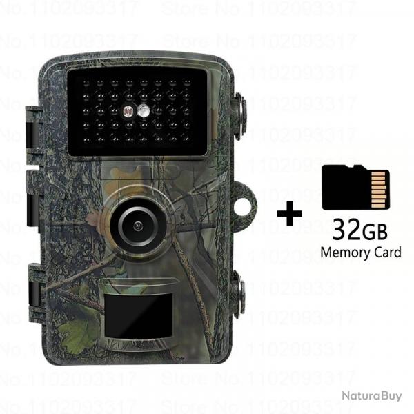 Camra Chasse Infrarouge HD Vision Nocturne Dtection Mouvement tanche IP66 Surveillance Animalire