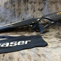 CARCASSE BLASER R8  ULTIMATE CARBON  / CUIR AVEC SURPIQURE ORANGE ET BUSC REGLABLE 80500941 (023190)