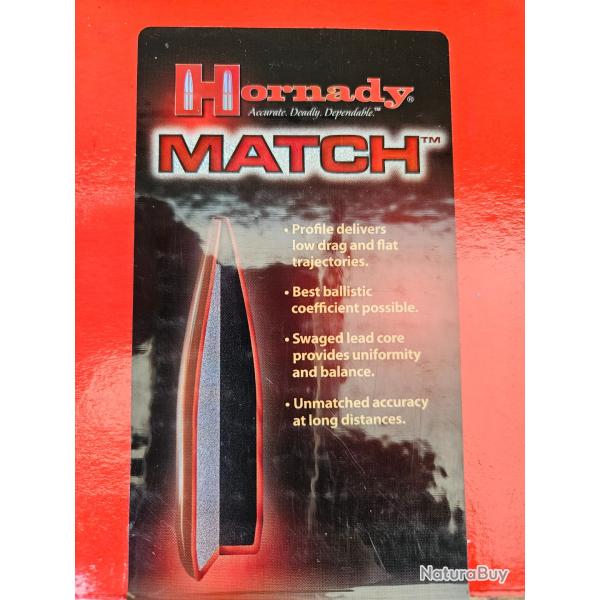 Ogives Hornady MATCH cal.30 (.308) 168 gr HPBT (lot de 300)