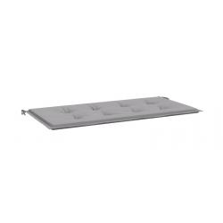 Coussin gris en tissu?Oxford 100x50x4?cm pour banc de jardin ? confort & déco