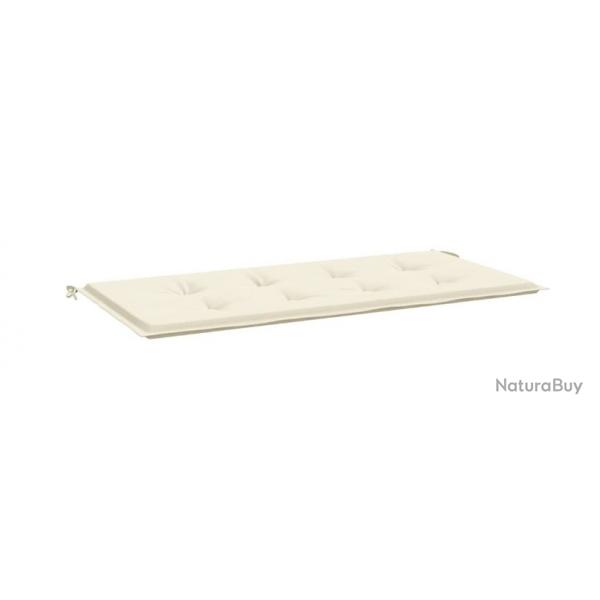 Coussin crme pour banc de jardin 100x50 cm - Confort impermable en tissu Oxford