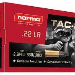 Boite munition Norma TAC 22 subsonic x50