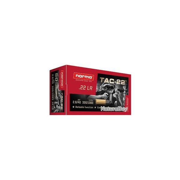 Boite munition Norma TAC 22 subsonic x50