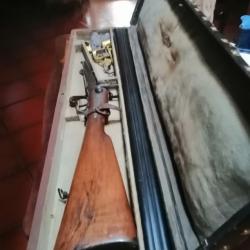 malette contenant un fusil de chasse système le faucheux cal 16 à broche