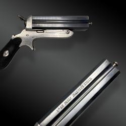 PISTOLET A QUATRE CANONS BASCULANTS PABLO JUARISTI Espagne XIXème siècle