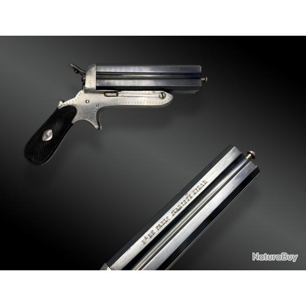 PISTOLET A QUATRE CANONS BASCULANTS PABLO JUARISTI Espagne XIXme sicle