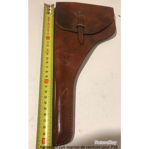 Holster en cuir marron de ceinture pour P38