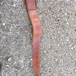 fourreau cuir fauve ancien d'occasion pour machette lame de 5cm de large 80cm de long