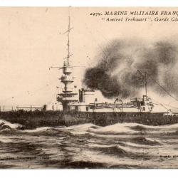 CPA - Marine Militaire Française -Croiseur " Amiral Trekouart "  Garde Cotes Cuirasse - N°3192