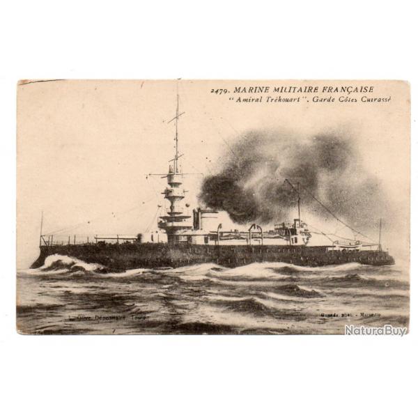 CPA - Marine Militaire Franaise -Croiseur " Amiral Trekouart "  Garde Cotes Cuirasse - N3192