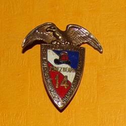 14° R.I, FOREZ BEARN, avec noms de batailles, plat, lisse , Régiment d'Infanterie, aigle au-dessus d