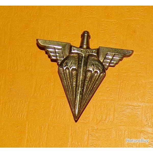 Ecole des Troupes Aro Portes, ancien, guilloch embouti , parachute argent broch d'une pe ail