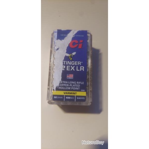 49 cartouches CCI Stinger 22 Extra LR Haute Vlocit cuivre