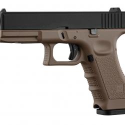 Réplique airsoft KJ Works KP-17 metal slide type Glock Tan