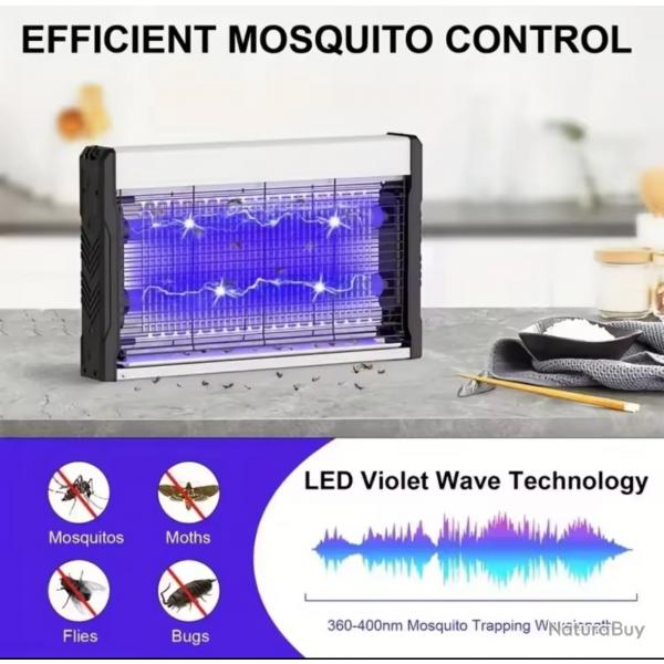 Pige  moustiques Lampe anti-moustiques  choc lectrique 22,5 cm de large