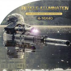 Lunette de tir bestsight 4-16X40 AOEG RÉTICULE LUMINEUX + collier offert !! Promo été
