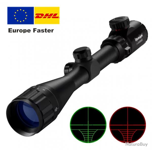Lunette de tir bestsight 4-16X40 AOEG RTICULE LUMINEUX + collier offert !! 11mm ou 20mm Promo t