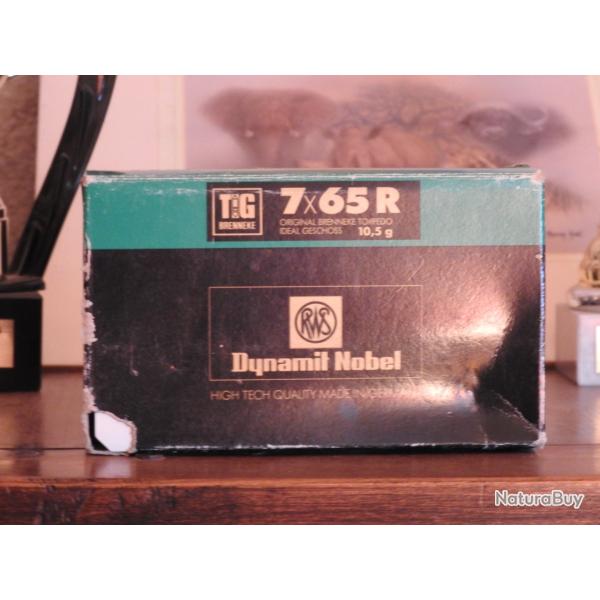 Vente de balles calibre 7.65 R brenneke tig 10.5 gr