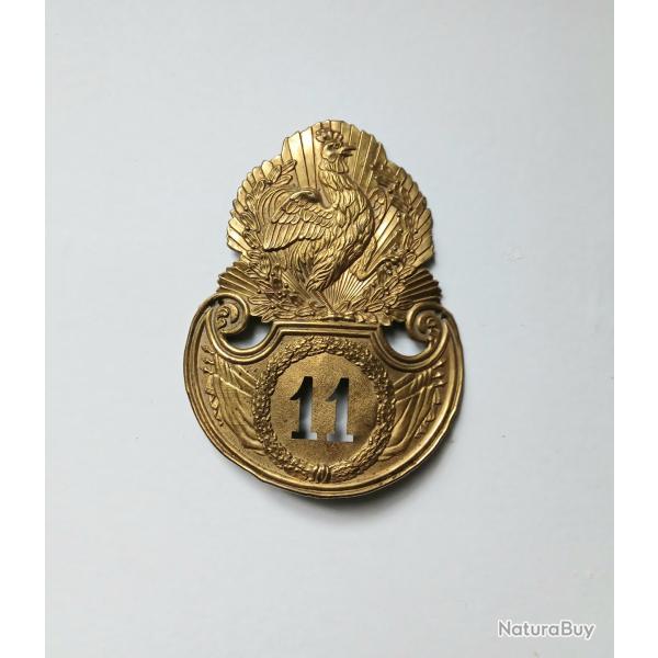 Coiffure - FR199368a  Plaque shako officier 11 infanterie de ligne