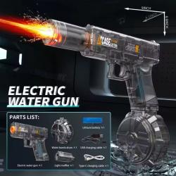 Pistolet à eau électrique à émission de lumière Led Batterie lithium haute puissance