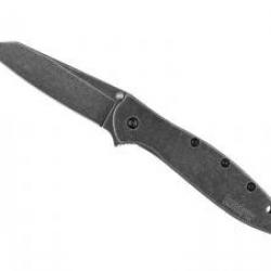 Couteau Kershaw RANDOM LEEK lame tanto inversé acier 14C28N avec « flipper » Finition « blackwash »