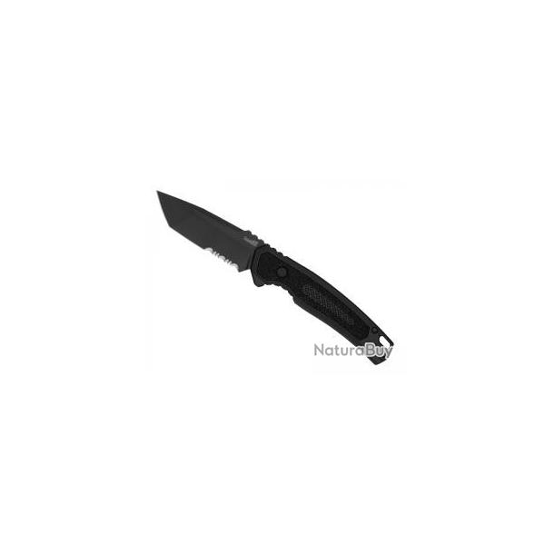 Couteau automatique Kershaw  LAUNCH 16 lame forme tanto semi-dente acier CPM-M4
