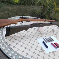 Lot fusil Schmidt Rubin 96/11 + crosse modifiée