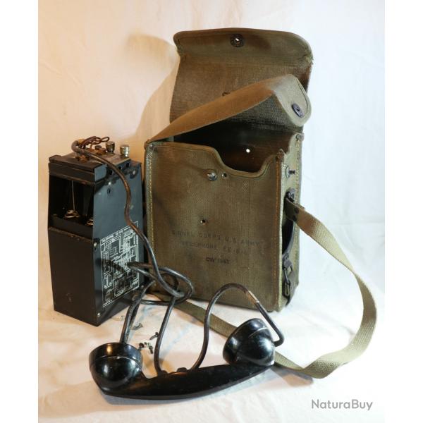 US ARMY - tlphone de campagne excellent tat tui canvas tissus ref JLB25TPH002