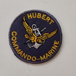 INSIGNE TISSU  COMMANDO MARINE "HUBERT" FOND GRIS