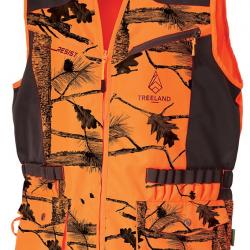 Treeland - Gilet orange camouflage Resist T254 jusqu'a 5XL!!!